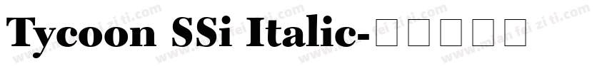 Tycoon SSi Italic字体转换